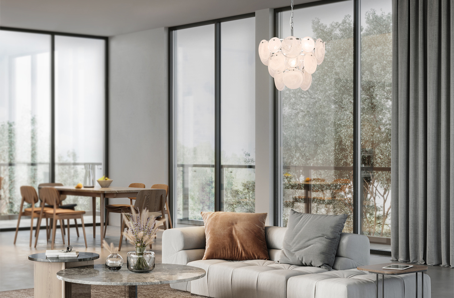 Freya Modern Sophia Подвесной светильник цвет: хром FR5197PL-05CH