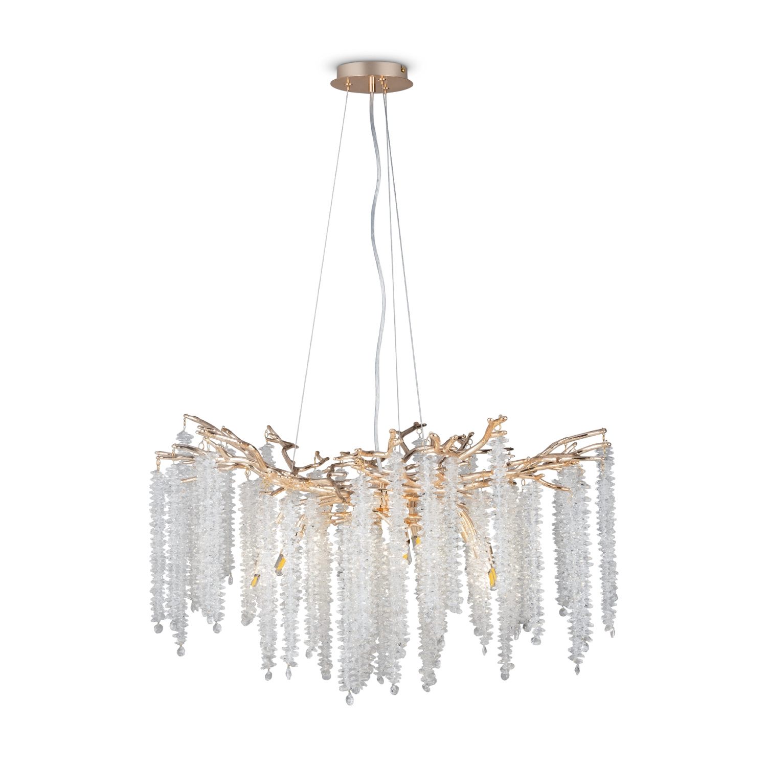 Freya Crystal Mineral Подвесной светильник цвет: золото FR1010PL-10G