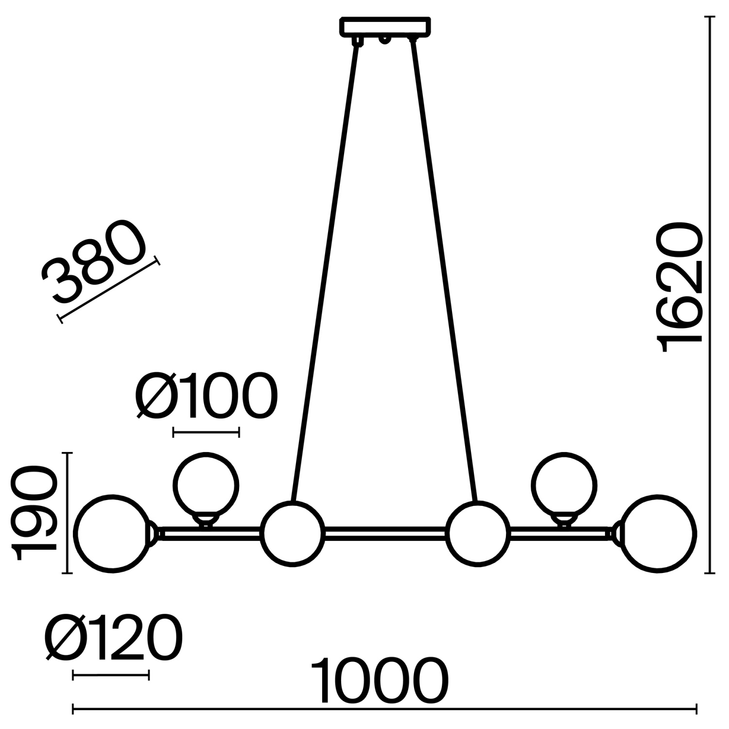 Freya Modern Globos Подвесной светильник цвет: черный FR5222PL-08B