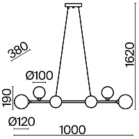 Freya Modern Globos Подвесной светильник цвет: черный FR5222PL-08B
