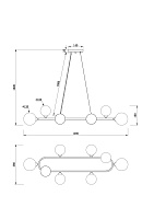 Freya Modern Globos Подвесной светильник цвет: черный FR5222PL-08B