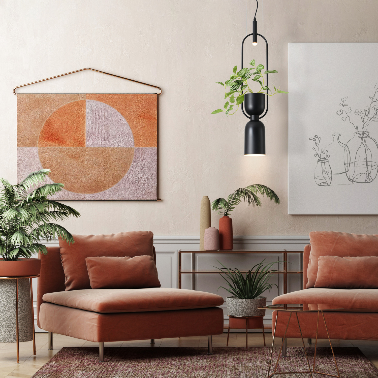 Freya Modern Achillea Подвесной светильник цвет: черный FR5400PL-01B