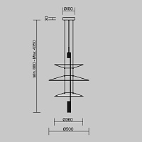 Freya LED Mono Подвесной светильник цвет: черный FR6190PL-L7WB