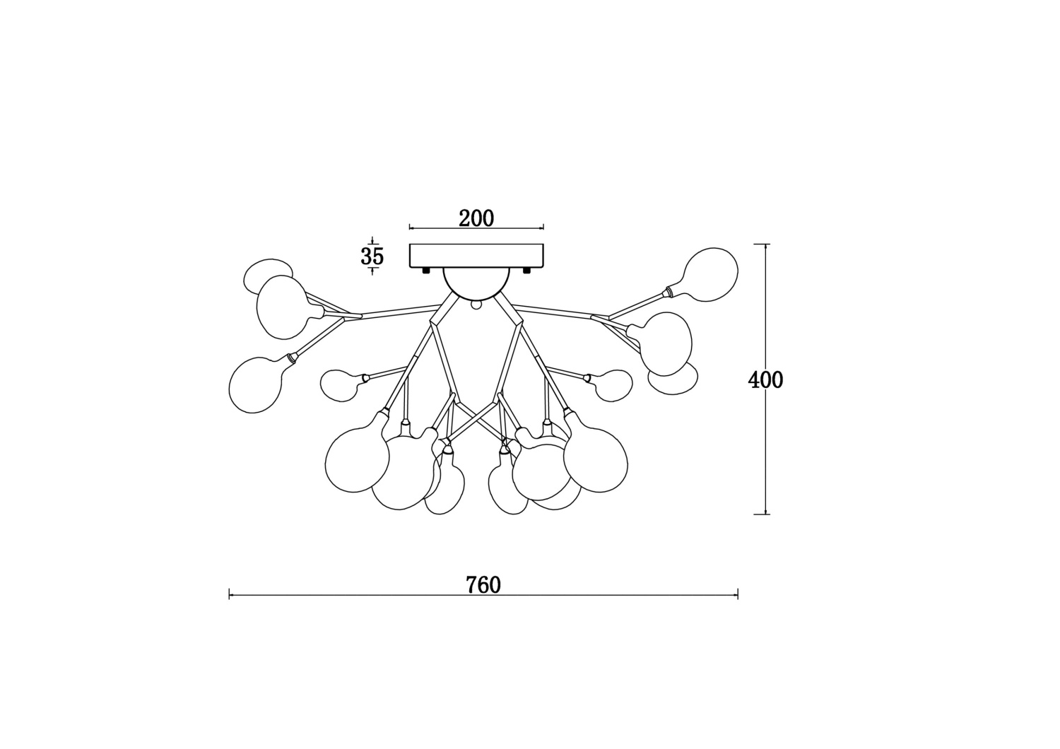 Freya Modern Florencia Потолочный светильник цвет: черный FR5049CL-27B