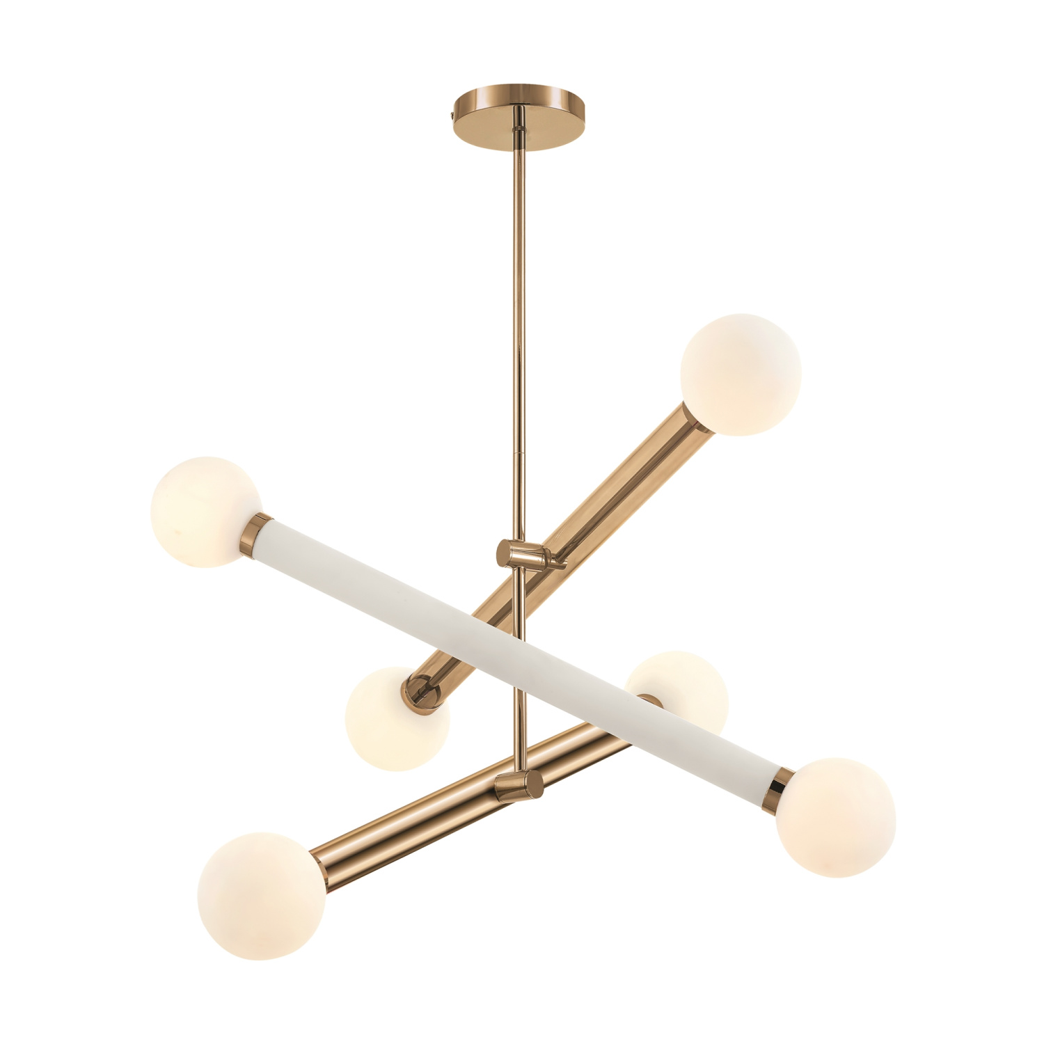 Freya Modern Cross Подвесной светильник цвет: золото FR5381PL-06G