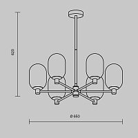 Freya Crystal Sharlot Подвесной светильник цвет: латунь FR1012PL-06BS