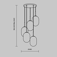 Freya Crystal Sharlot Подвесной светильник цвет: латунь FR1012PL-05BS