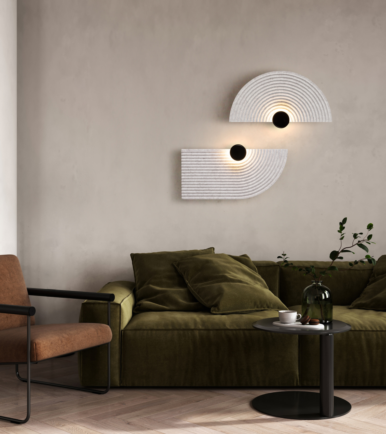 Freya LED Felt Настенный светильник (бра) цвет: черный FR6189WL-L20LG