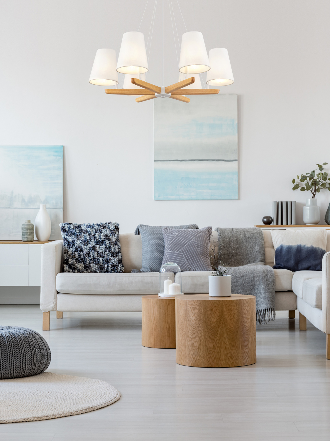 Freya Modern Arellano Подвесной светильник цвет: дерево FR8019PL-06W