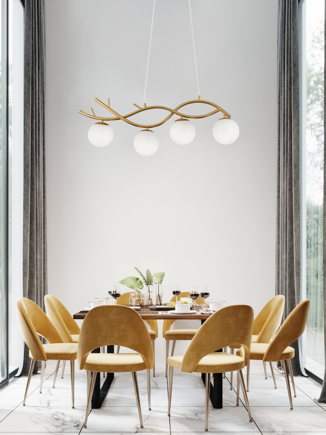 Freya Modern Rosella Подвесной светильник цвет: латунь FR8014PL-04BS