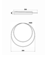 Freya LED Lisoa Потолочный светильник цвет: черный FR10032CL-L98B