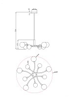 Freya Modern Bethany Люстра цвет: латунь FR5116PL-10BS