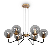 Freya Modern Moricio Подвесной светильник цвет: черный и латунь FR5140PL-06GB