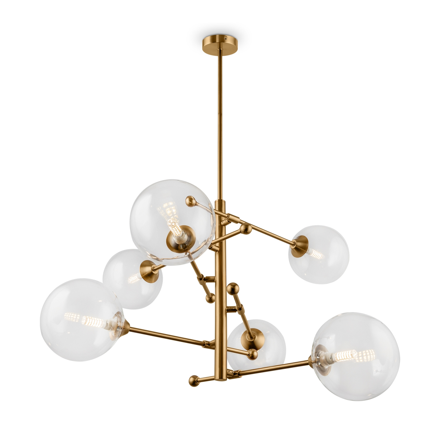 Freya Modern Maddison Люстра цвет: латунь FR5115PL-06BZ