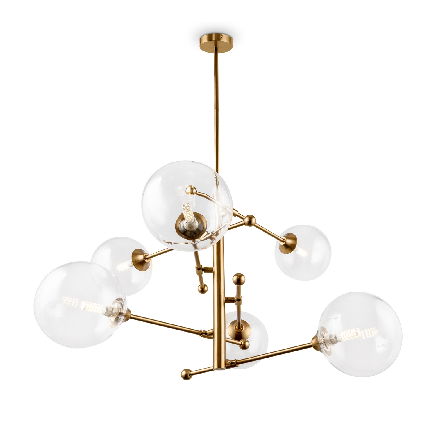 Freya Modern Maddison Люстра цвет: латунь FR5115PL-06BZ