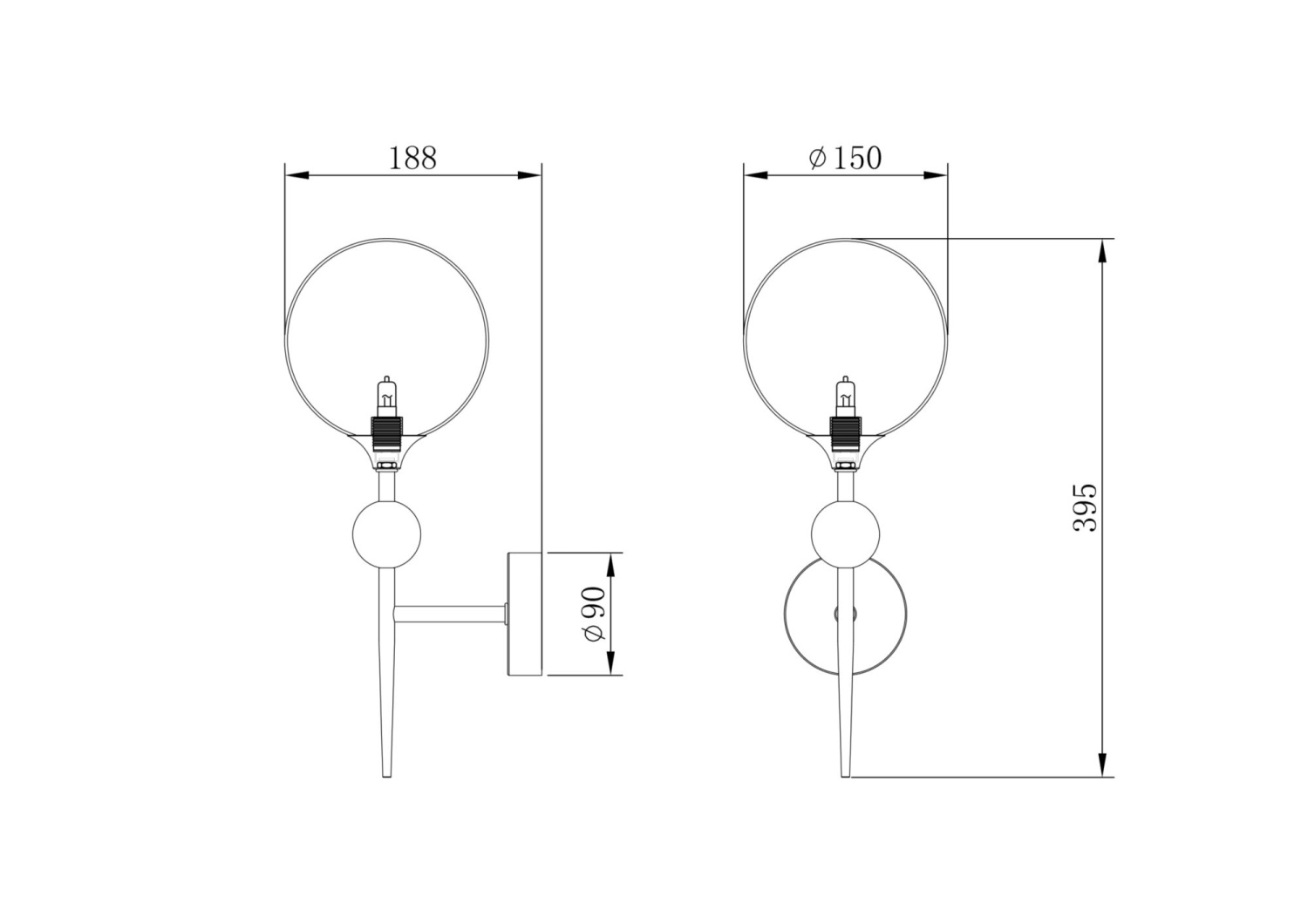 Freya Modern Maddison Настенный светильник (бра) цвет: латунь FR5115WL-01BZ