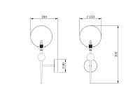 Freya Modern Maddison Настенный светильник (бра) цвет: латунь FR5115WL-01BZ