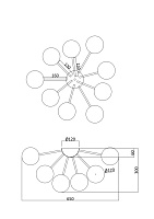 Freya Modern Alexis Потолочный светильник цвет: матовое золото FR5120CL-09G