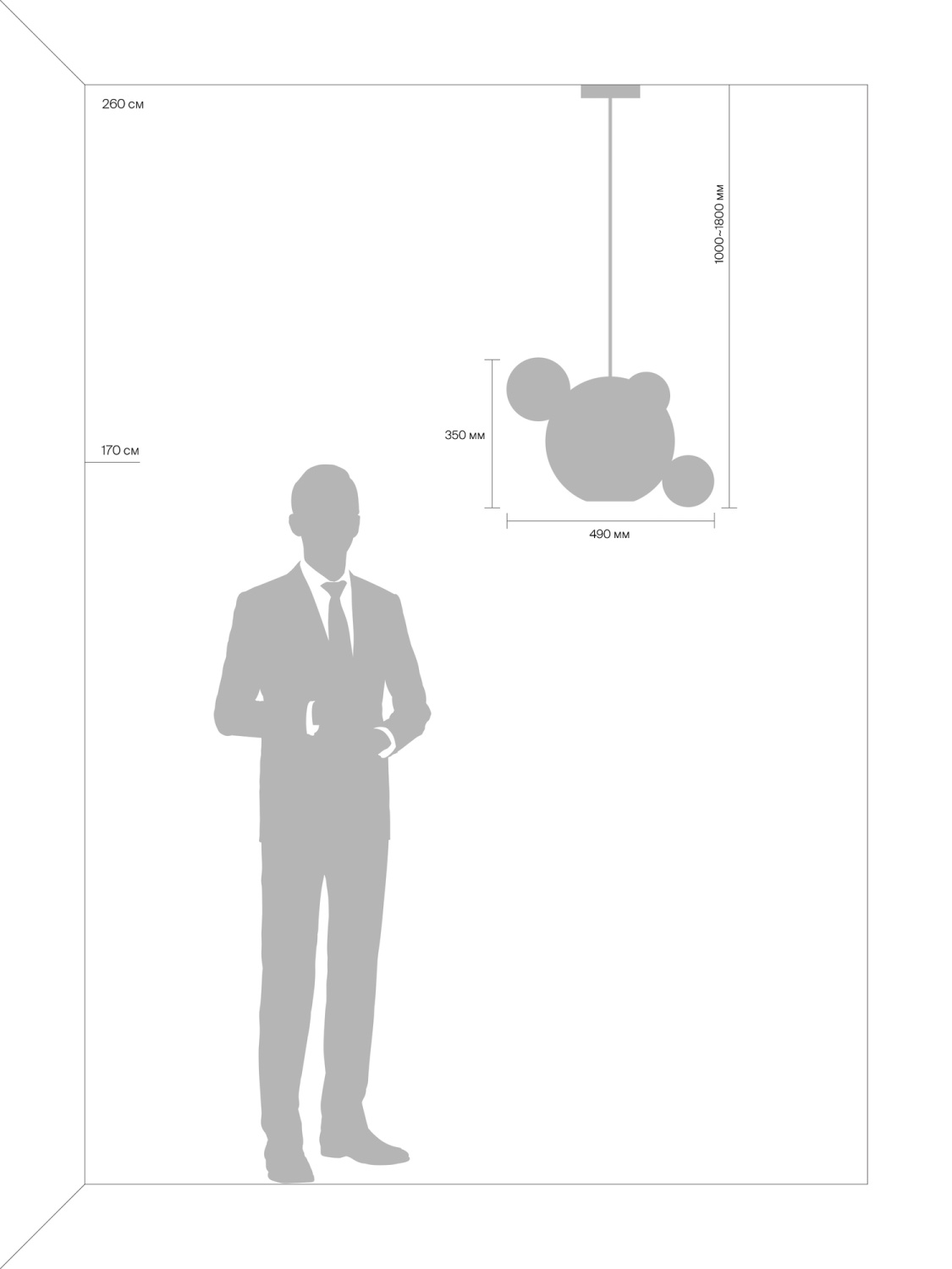 Freya Modern Amoris Подвесной светильник цвет: латунь FR5128PL-L10BS