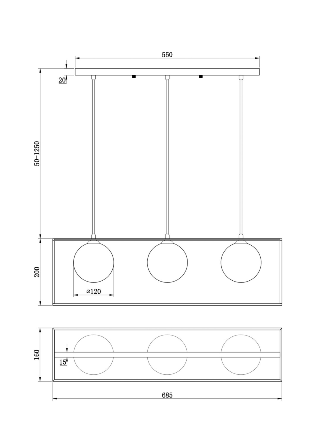 Freya Modern Trinity Подвесной светильник цвет: золото FR5113PL-03G