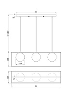 Freya Modern Trinity Подвесной светильник цвет: золото FR5113PL-03G