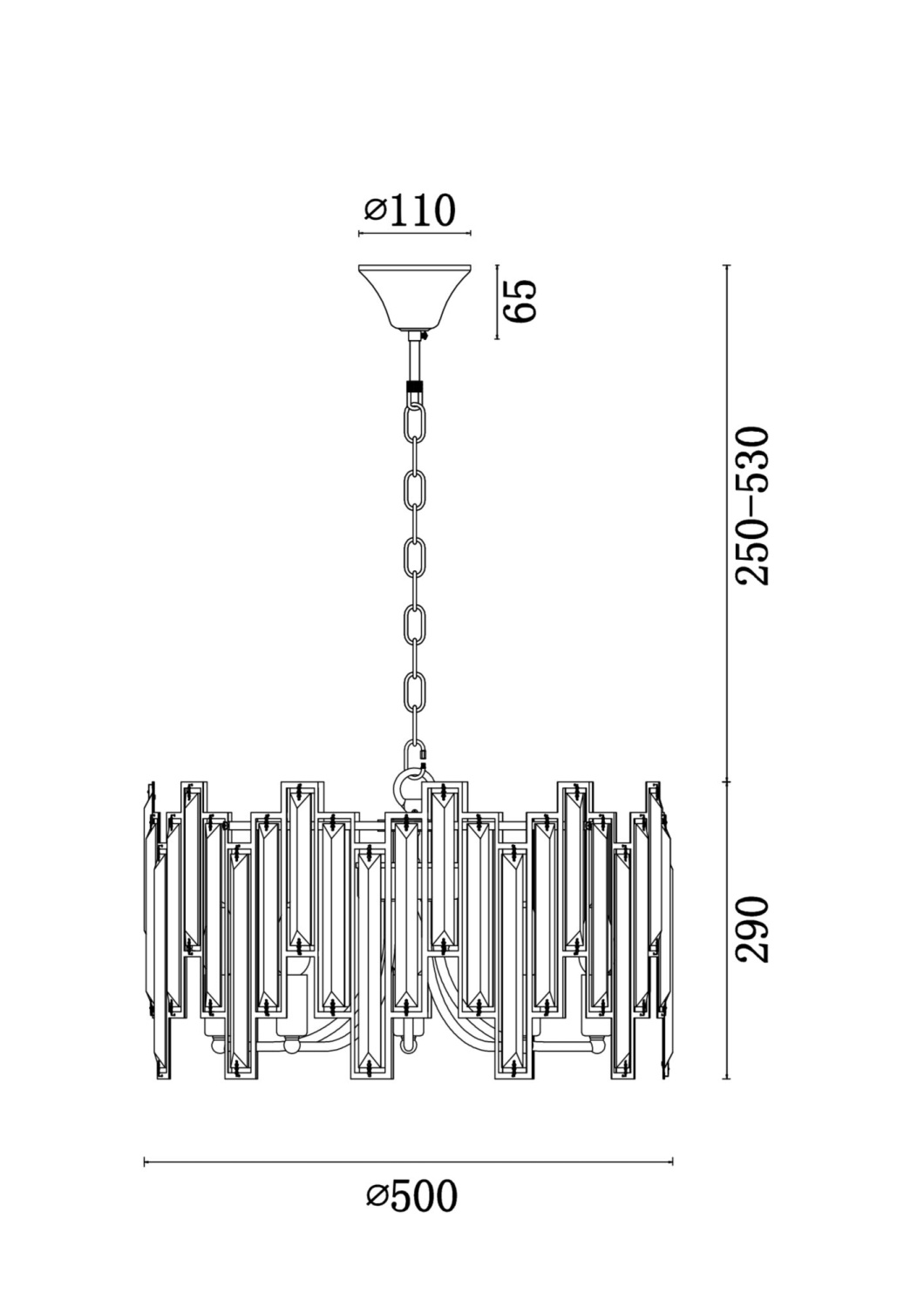 Freya Modern Megan Подвесной светильник цвет: хром FR5085PL-05CH