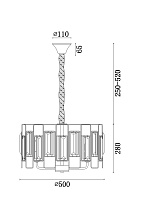 Freya Modern Rowena Люстра цвет: матовое золото FR5045PL-05G