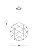 Freya Modern Amber Подвесной светильник цвет: хром FR5099PL-L52CH