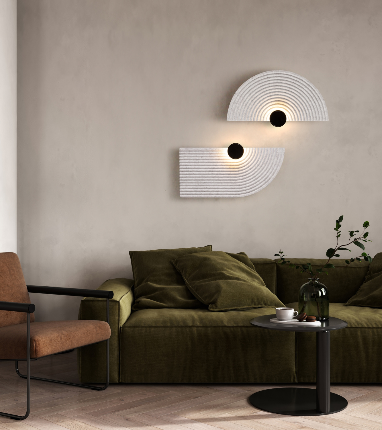 Freya LED Felt Настенный светильник (бра) цвет: черный FR6189WL-L20LG2