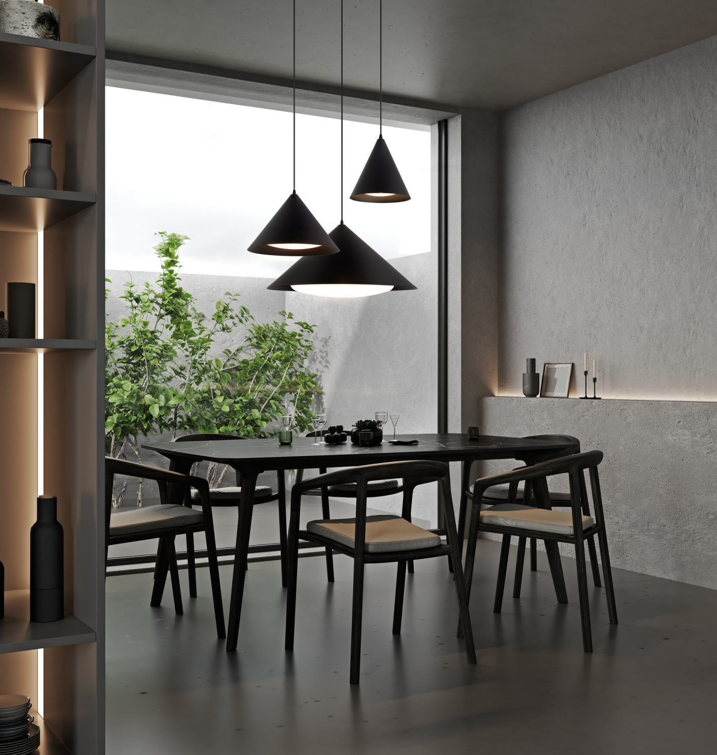 Freya LED True Подвесной светильник цвет: черный FR6181PL-L9B