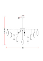 Freya Modern Porto Люстра цвет: латунь FR5104PL-08BS