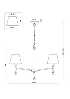 Freya Classic Rosemary Подвесной светильник цвет: латунь FR5190PL-05BS