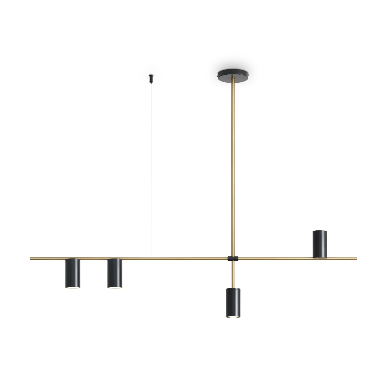 Freya Modern Enzo Подвесной светильник цвет: черный и латунь FR5201PL-04B