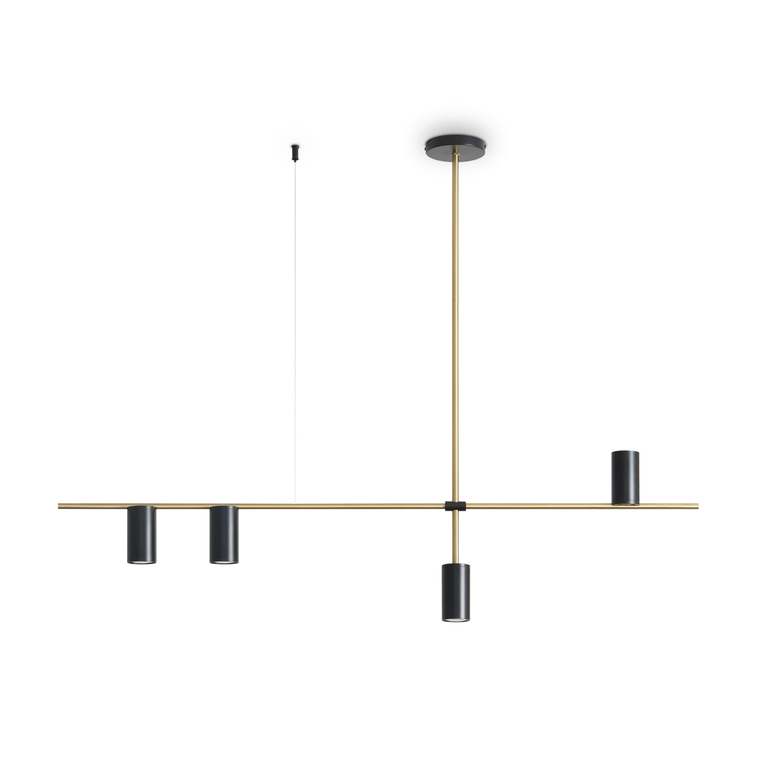 Freya Modern Enzo Подвесной светильник цвет: черный и латунь FR5201PL-04B