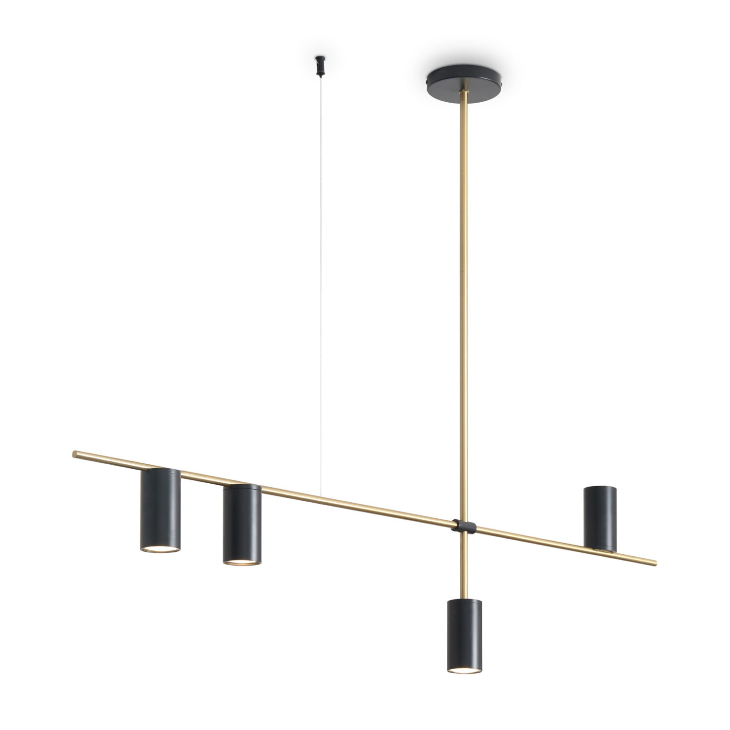 Freya Modern Enzo Подвесной светильник цвет: черный и латунь FR5201PL-04B