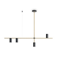 Freya Modern Enzo Подвесной светильник цвет: черный и латунь FR5201PL-04B