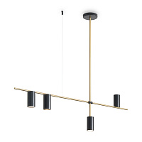 Freya Modern Enzo Подвесной светильник цвет: черный и латунь FR5201PL-04B
