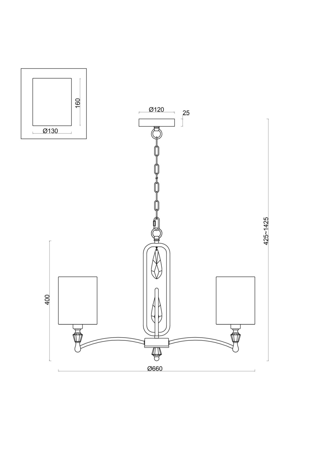 Freya Crystal Riverside Подвесной светильник цвет: латунь FR1007PL-05BS