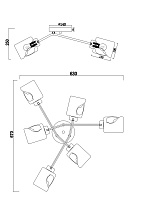 Freya Modern Isabella Потолочный светильник цвет: матовое золото FR5095CL-06G