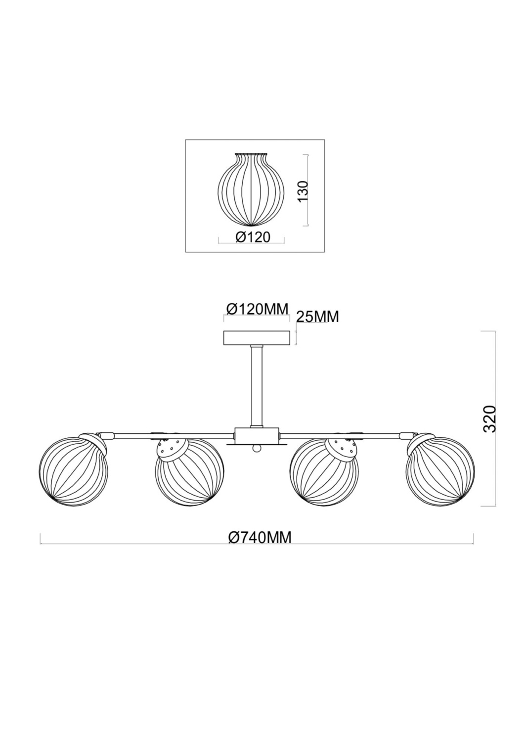 Freya Modern Daisy Люстра цвет: латунь FR5041PL-06BS