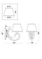 Freya Classic Gisela Настенный светильник (бра) цвет: матовое золото FR2013WL-01G