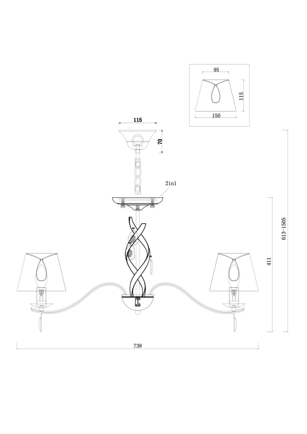 Freya Classic Monique Люстра цвет: матовое золото FR2001PL-07G