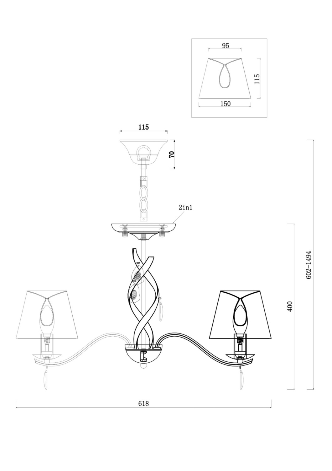Freya Classic Monique Люстра цвет: матовое золото FR2001PL-05G