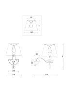 Freya Classic Monique Настенный светильник (бра) цвет: матовое золото FR2001WL-01G