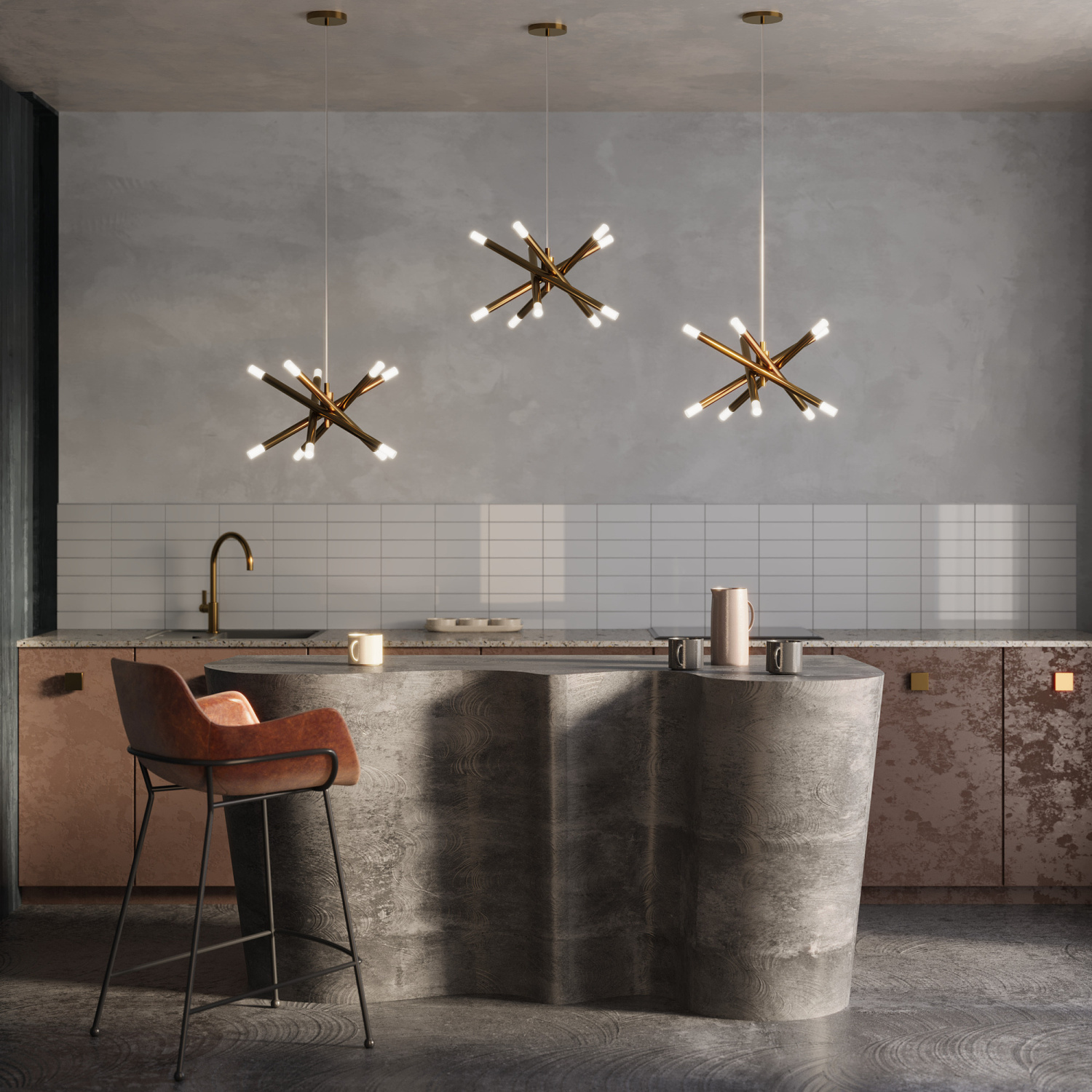 Freya LED Wands Подвесной светильник цвет: латунь FR6130PL-L30B