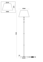 Freya Classic Rosemary Напольный светильник (торшер) цвет: латунь FR5190FL-01BS