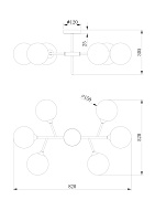 Freya Modern Maddison Люстра цвет: латунь FR5115PL-06BZ1