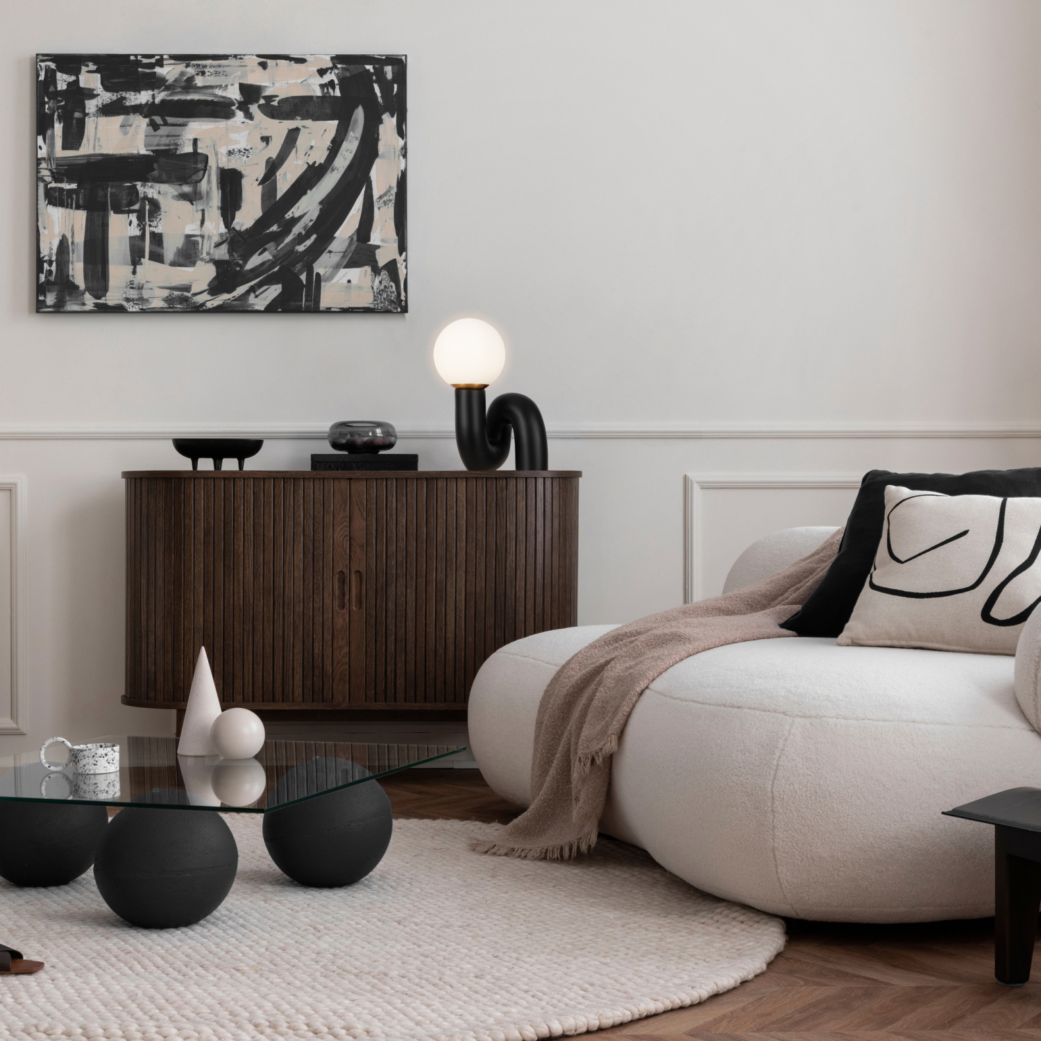 Freya Modern Slide Настольный светильник цвет: черный FR5283TL-01R