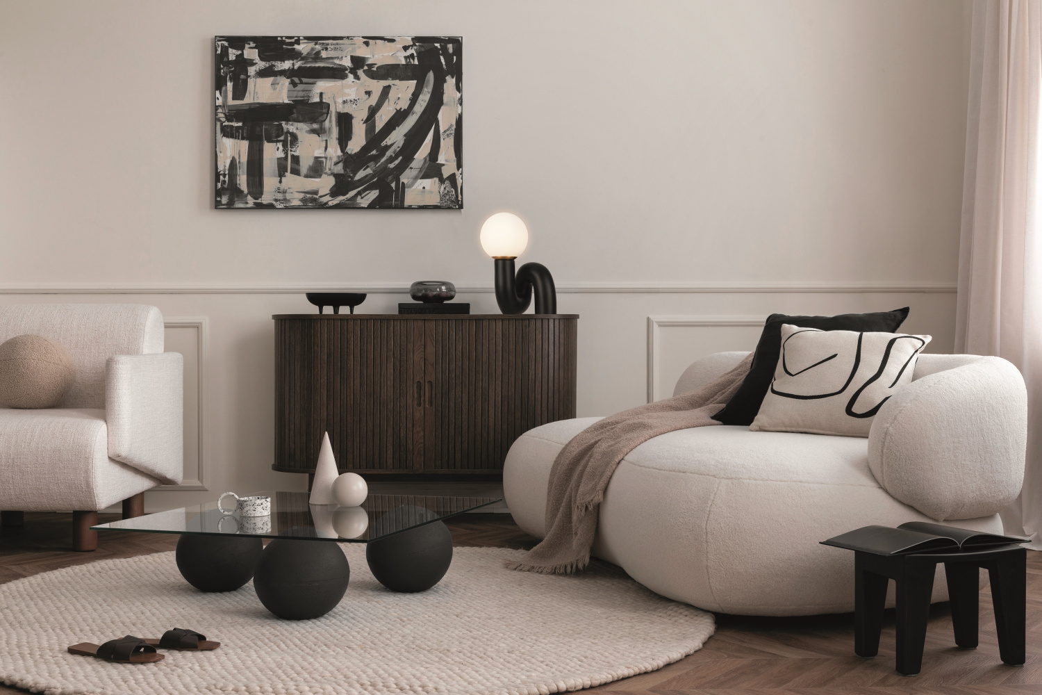 Freya Modern Slide Настольный светильник цвет: черный FR5283TL-01R