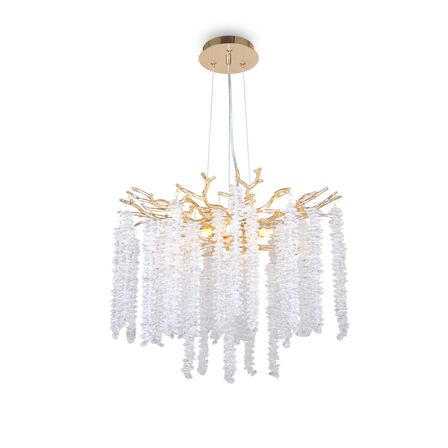 Freya Crystal Mineral Подвесной светильник цвет: золото FR1010PL-06G